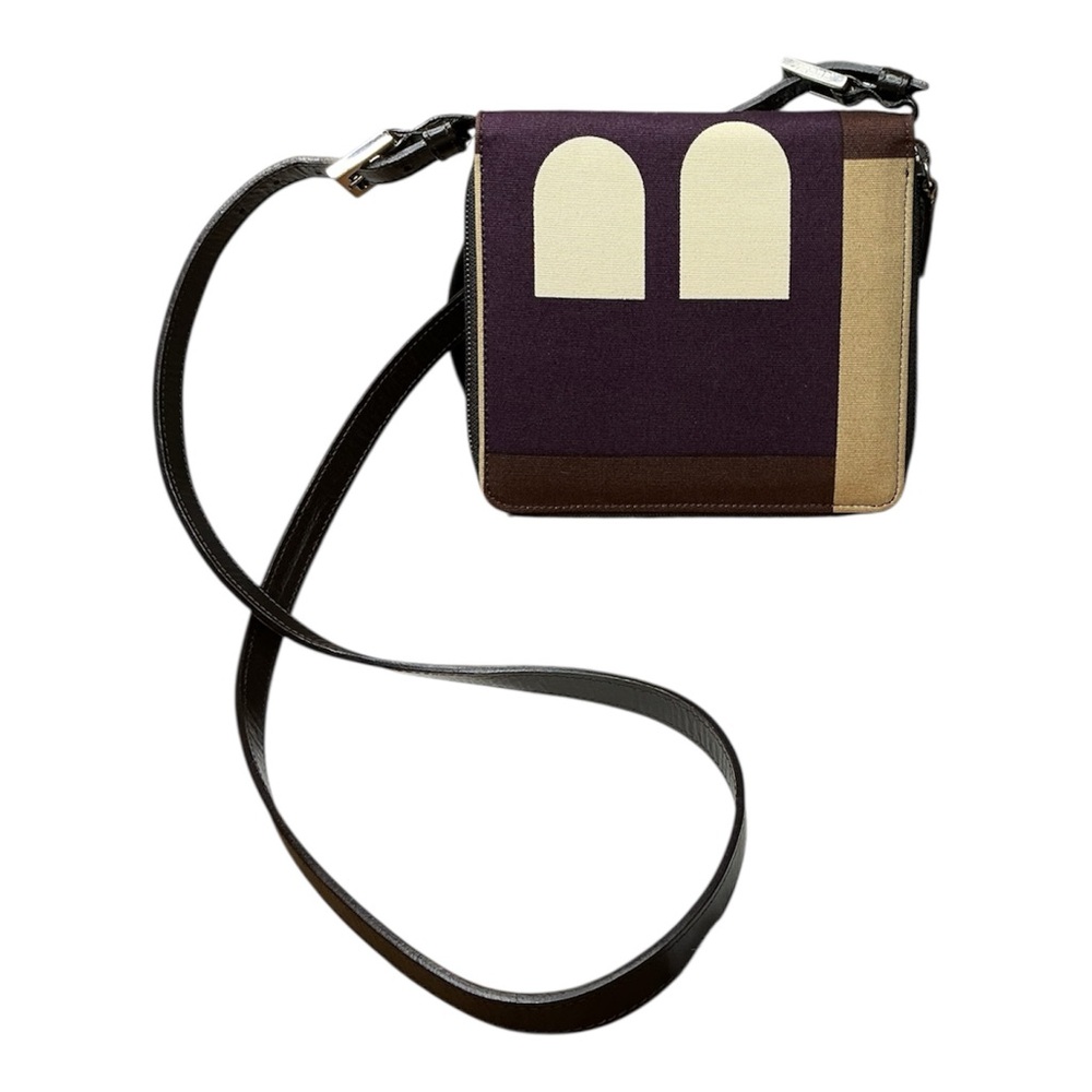 Bally Beppina Canvas Logo Monogram Zip Around Wallet/Crossbody